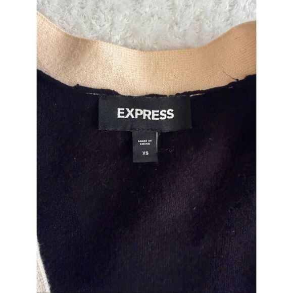Express black and cream long sweater size xs - Picture 3 of 7